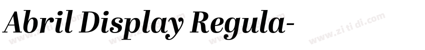 Abril Display Regula字体转换